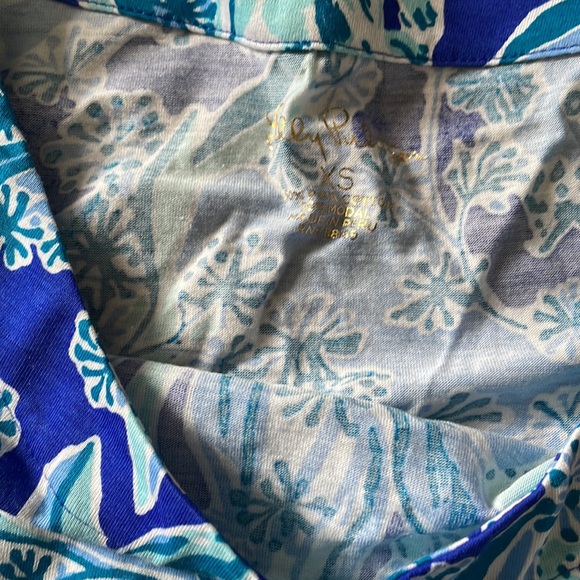 Lilly Pulitzer bunny pattern flutter sleeve shirt sleeve tee-NWOT - Picture 4 of 4